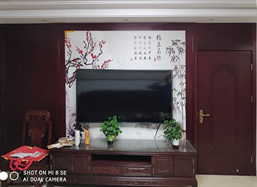 东方中式家庭装修电视柜效果展示